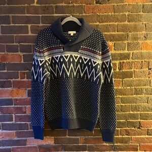Men's Gap Navy Shawl Collar Knit Sweater